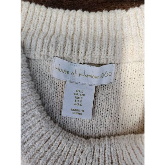 House of Harlow 1960 Cream Fringed Maxi Dress Womens Size Small - Picture 7 of 9